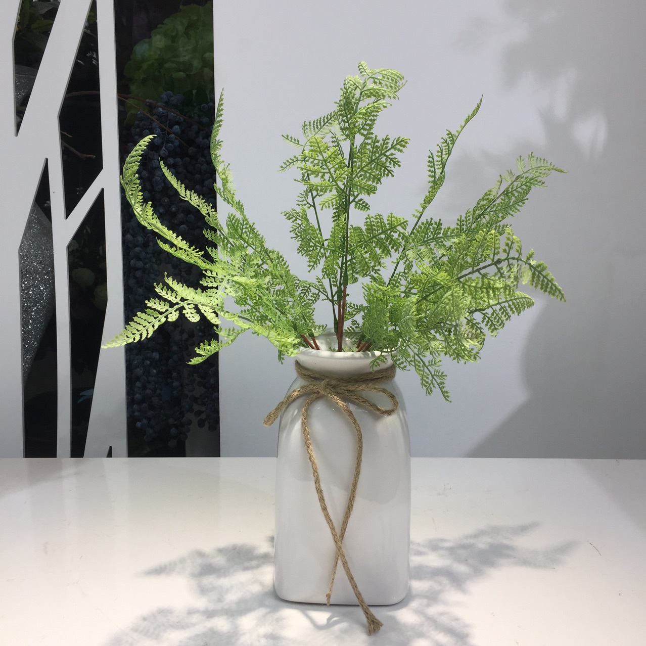 仿真植物 波斯凤尾草森系婚礼现场布置叶材