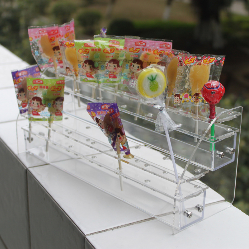 优质亚克力糖果展示架 有机玻璃棒棒糖展架来图来样定制