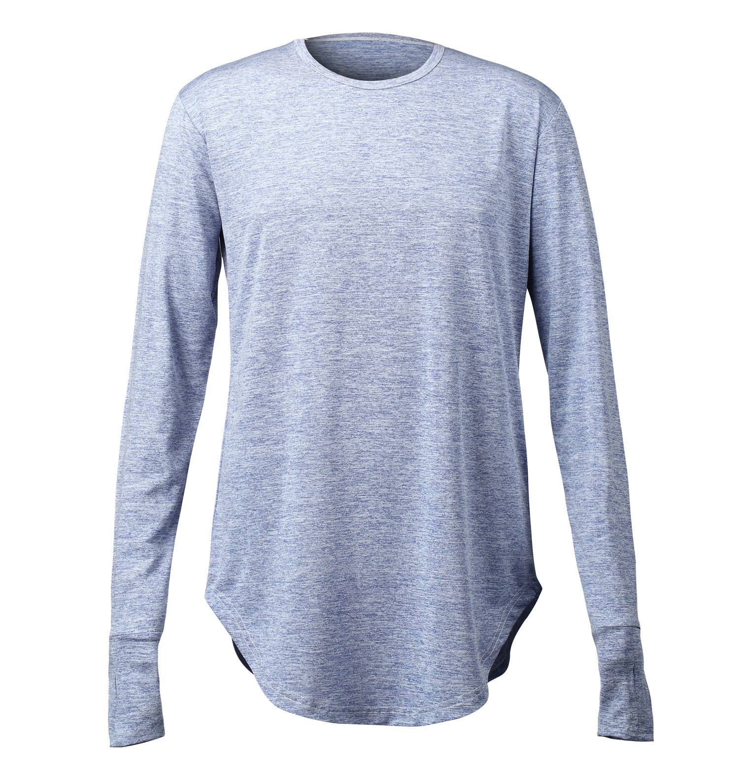 2017春夏新款外贸实拍袖口拇指镂空设计时尚男式全棉长袖t恤