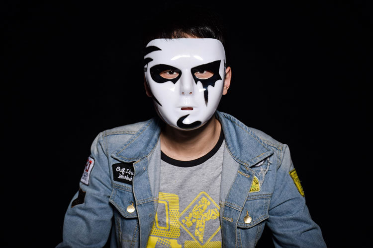 万圣节假面舞客鬼面具舞步街舞面具 白色恐怖面具 舞客嘻哈面具