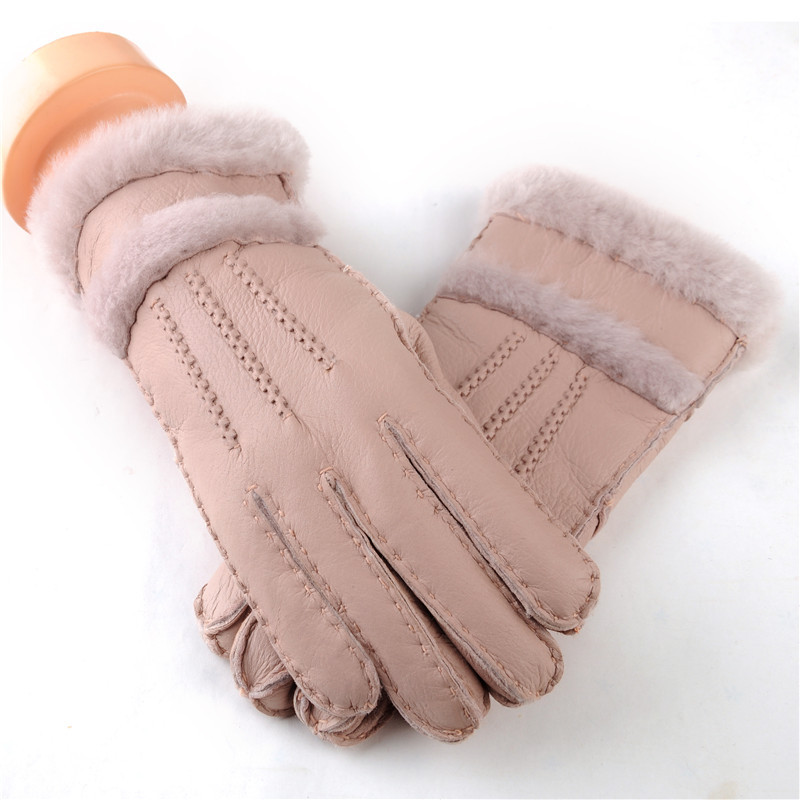 女士冬季羊皮羊毛加厚棉手套皮毛一体手套不放贷白术电压浪涌背