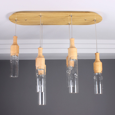 玻璃管吊简约灯餐厅玻璃植物吊灯创意咖啡厅酒吧吊灯客厅网咖