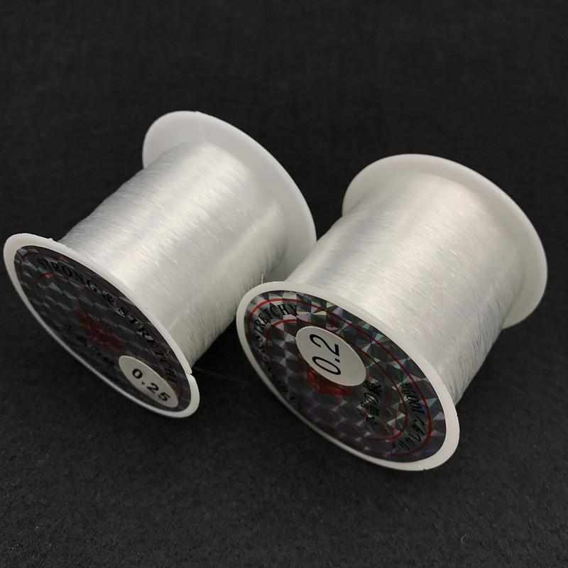 尼龙鱼丝线_透明无弹力水晶鱼丝线 diy穿珠线材串珠鱼线0.2-0.