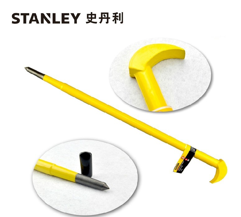 stanley史丹利90°角圆柄撬棒 撬棍300 400mm 95-263-23 264撬杠