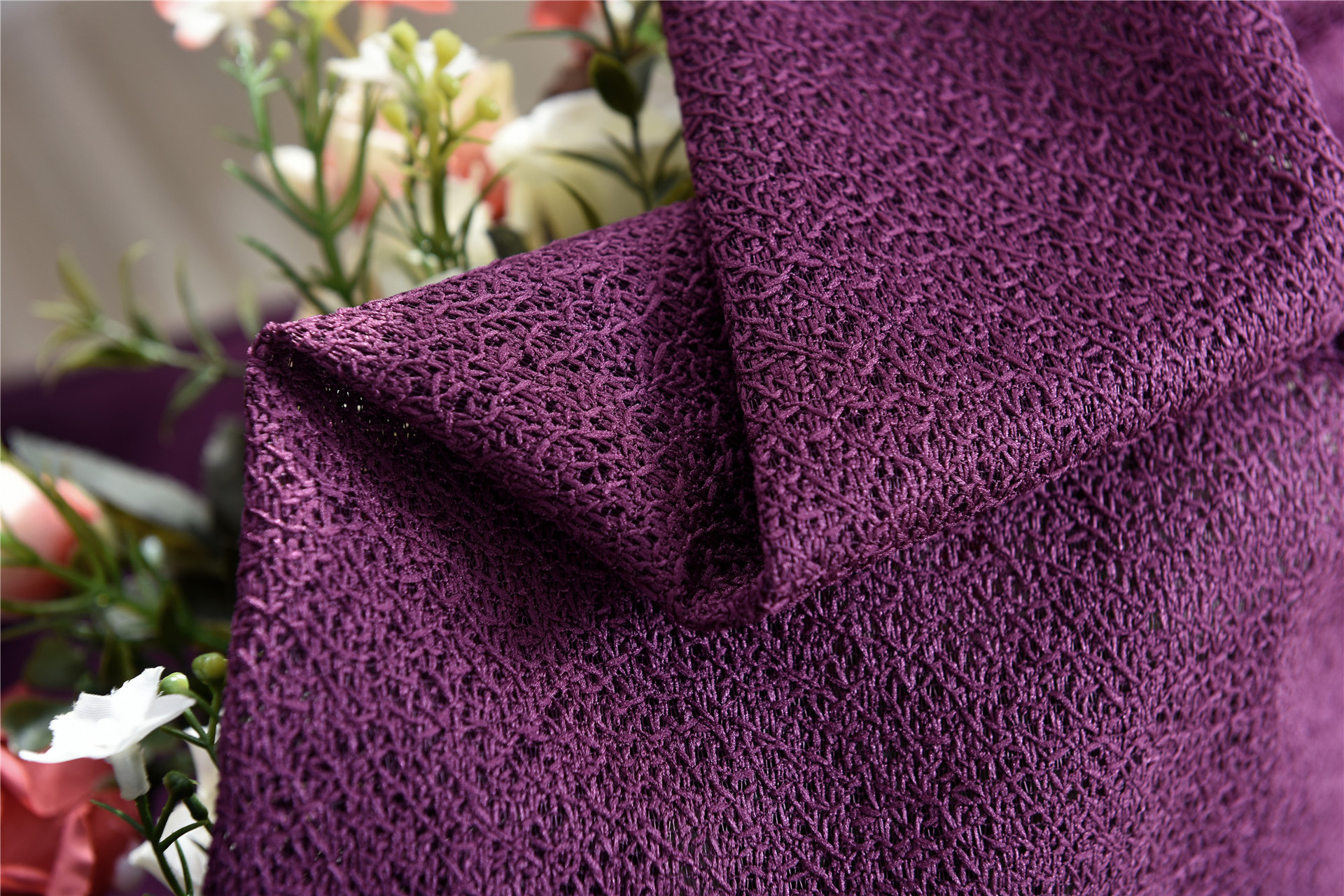 亚马逊/ebay/速卖通跨境新品新款纯色经编纱 厂家批发可定制尺寸