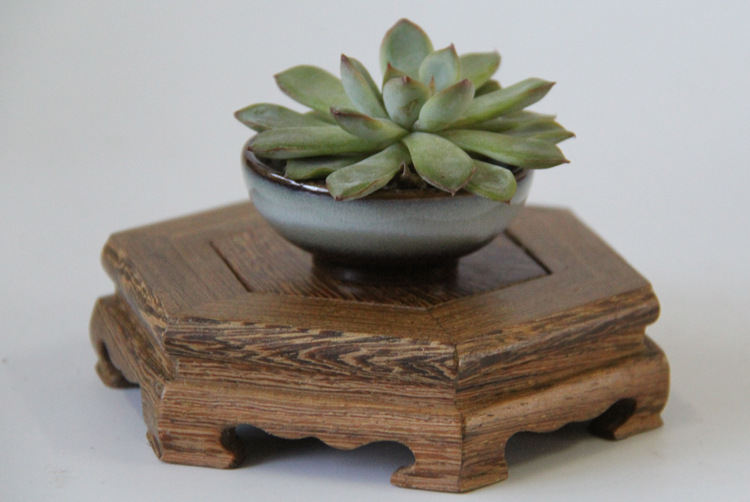 鸡翅木仿古实木复古檀香炉底座倒流炉雕刻盘香香薰炉六角香座底座