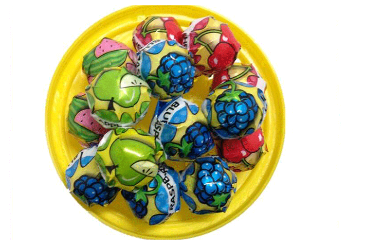 创意足球新款设计大棒棒糖 水果口味硬糖 130g,100g,80g等