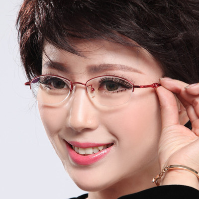 正品金婚老花镜女 品牌高档树脂超轻老花镜 酒红框女士老花镜608