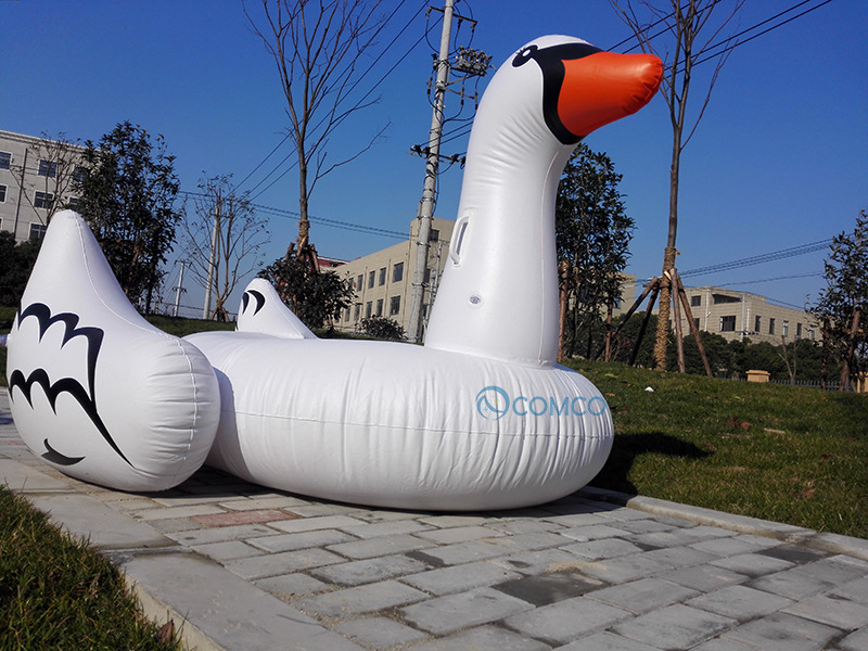 充气天鹅浮排 pvc水上日光浴躺椅浮床度假必备 厂家直销可定制