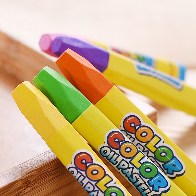得力油画棒 12色18色24色36色盒装油画棒 儿童蜡笔油画棒画笔