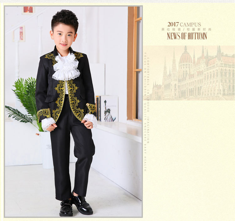 王子服装 儿童万圣节男童衣服国王cosplay装扮演出服表