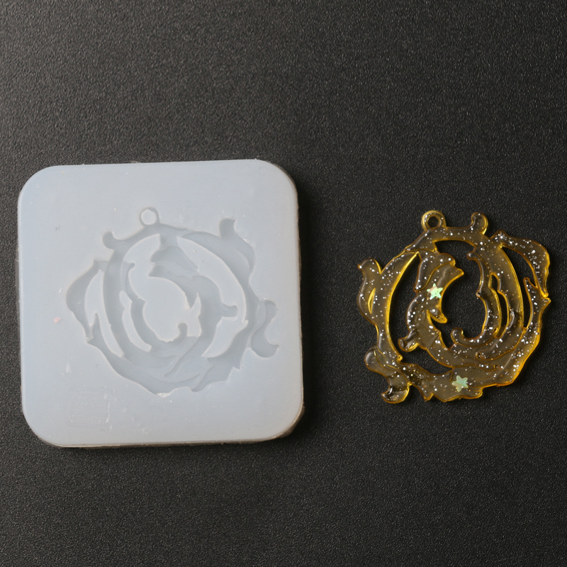 diy剑网三五毒门派标志滴胶模具 蛋糕烘焙装饰 吊坠模具