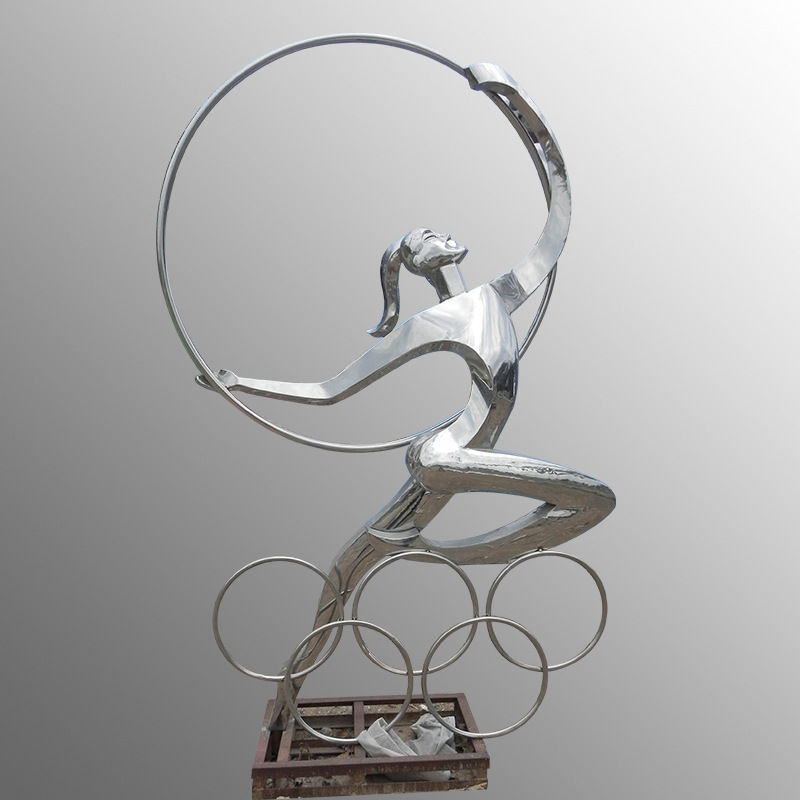 不锈钢抽象舞蹈人雕塑定制 主图