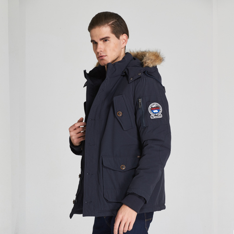 外贸冬装加大码俄罗斯户外棉衣防寒服爸爸保暖加厚夹棉袄外套服男