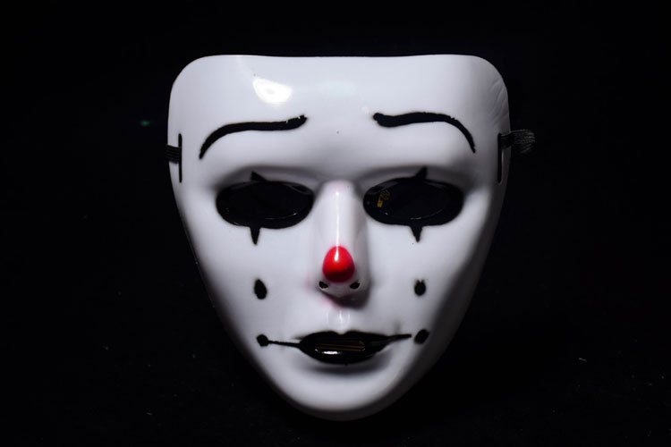 万圣节假面舞客鬼面具舞步街舞面具 白色恐怖面具 舞客嘻哈面具