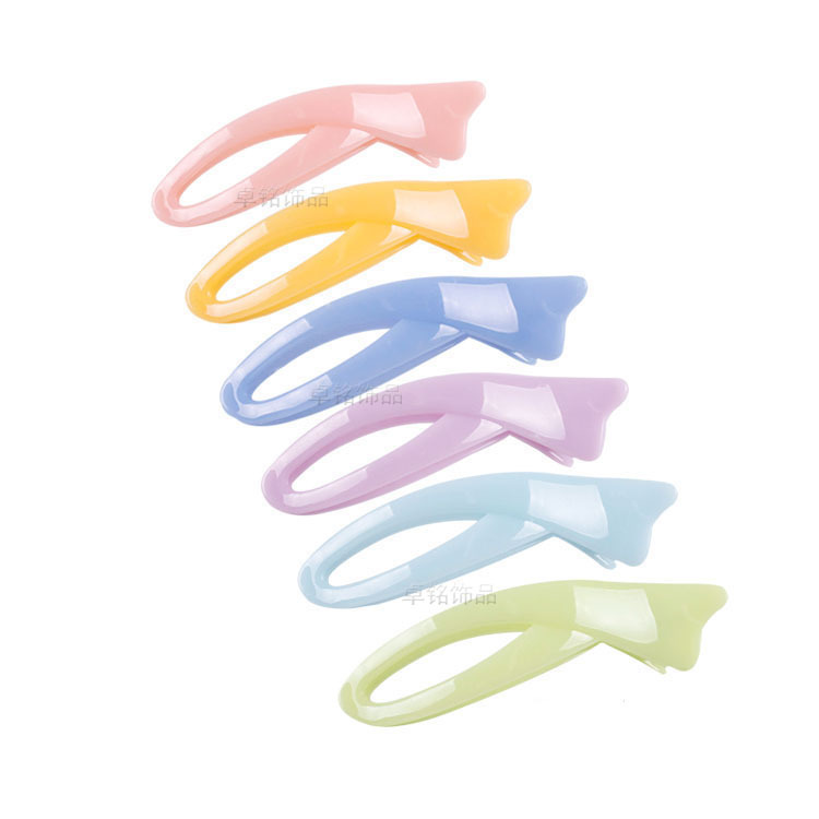 Season Korean Hair Accessories 13cm Large Fish-Shaped Duckbill Clip Candy Color Horizontal Clip Fashion Plastic Hair Beauty Clip