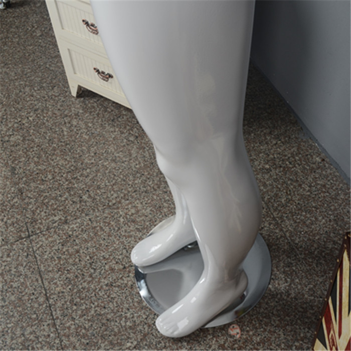 男女下半身裤子模特道具高光亮白男女半身塑料模特服装店展示模特