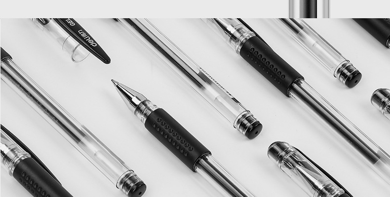 5mm黑色水笔6600es碳素笔得力子弹头签字笔学生文具