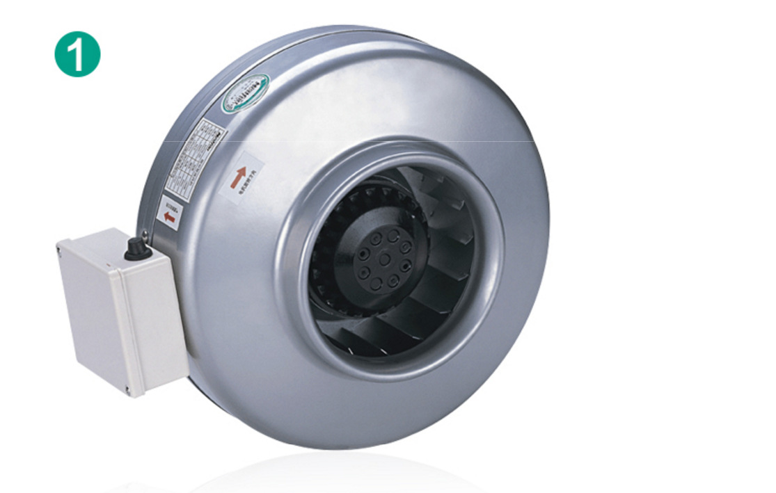 绿岛风圆形管道风机4/6/8/10寸小型厨房排烟抽风机外转子风机强力