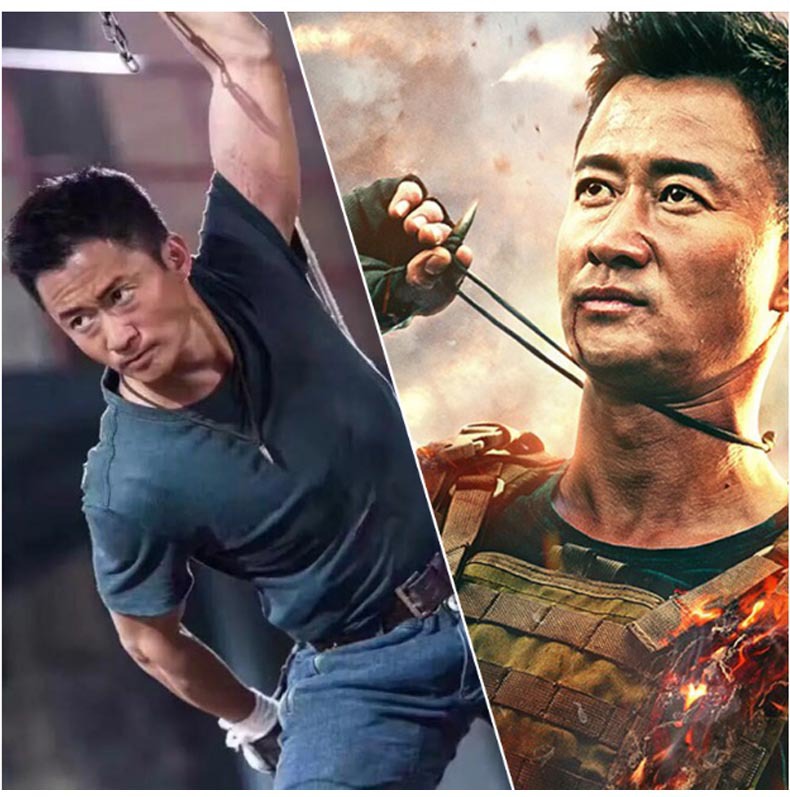 战狼2吴京冷锋纯同款项链银男士时尚复古简约学生子弹头吊坠项坠