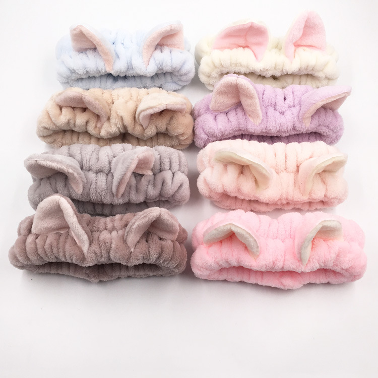 New Korean Style Cute Stereo Cat Ears Headband Face Wash Headband Makeup Mask Hair Cover Sell Cute Hairband