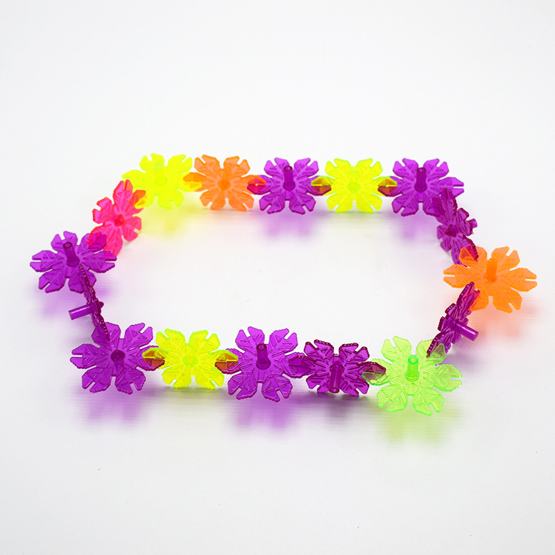 外贸热卖新品彩色雪花片积木陀螺玩具可做赠品装扭蛋玩具批发