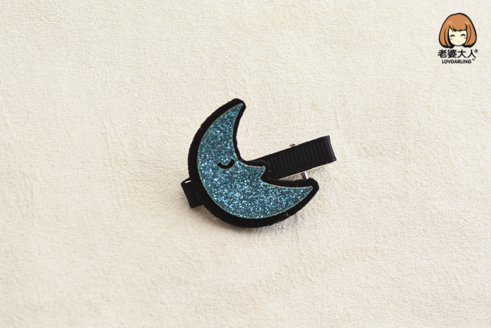 老婆大人玛格丽月亮卡通发夹批发发夹边夹发饰品头饰厂家直销