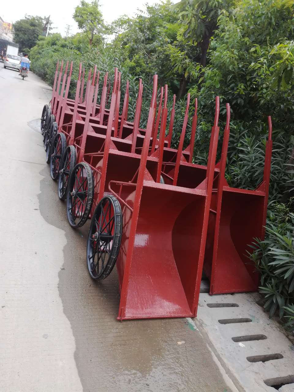 建筑手推斗车3厘加厚角铁斗车