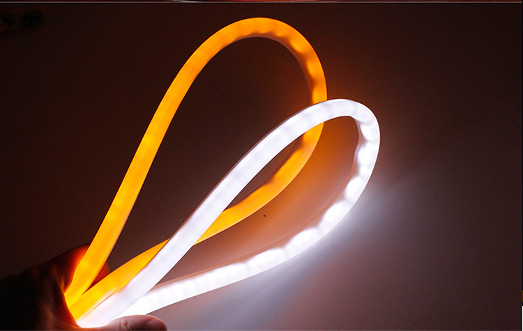 汽车泪眼硅胶导光灯60cm 双色转向led泪眼灯日行灯装饰大灯