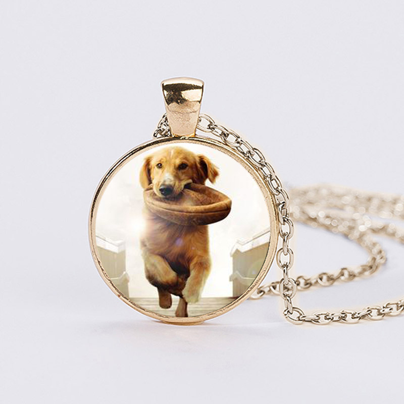 2017欧美影视周边一条狗的使命时光宝石项链 玻璃合金吊坠