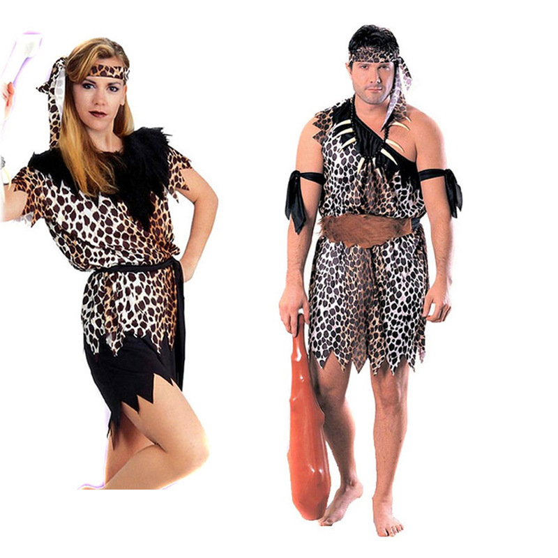 土著cosplay 搞笑服成人原始人豹纹非洲野人印第安年会舞台表演出