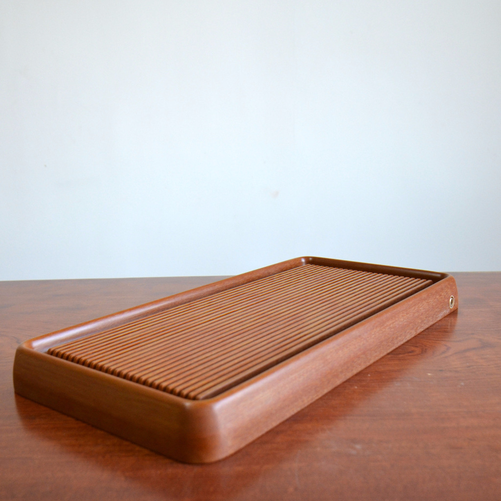 厂家直售台湾胶木茶台圆边方形黄板电木茶盘 家用茶托盘批发