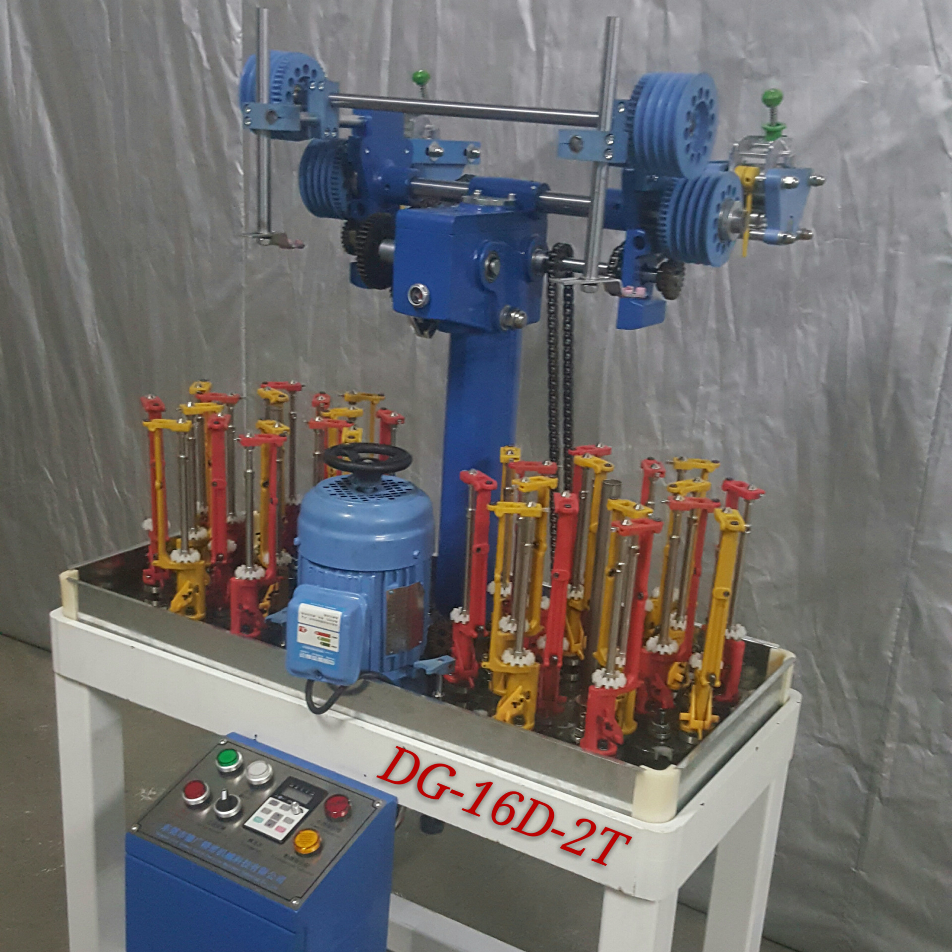 16锭2个头编织机 绳带编织机圆绳编织机松紧绳编织机高速走马机厂