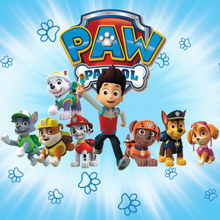 3d立体视觉狗狗巡逻队汪汪队立大功儿童行李箱旅行箱墙贴贴纸壁画