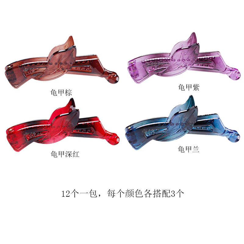 Zhuoming Japanese and Korean New Women's Leaves Banana Clip Plastic Non-Slip Color Vertical Clip Boutique Wholesale Twist Clip
