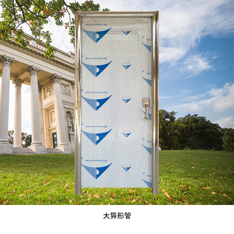 厂家供应 不锈钢简易门复合门 大管异形管 出租屋门阳台门管板门
