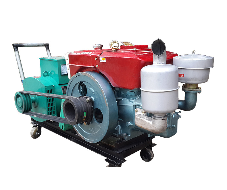 常柴股份12kw柴油发电机组单缸拖拉机皮带轮全铜发电机三相