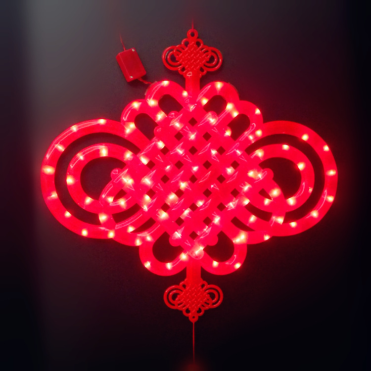 新年春节装饰灯传统led防水中国结灯具中号中国结厂家彩灯布置