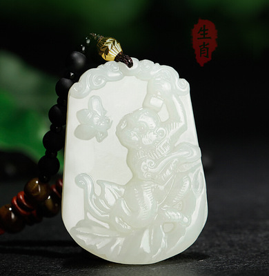 天然和田玉生肖吊坠新疆白玉十二生肖玉牌男女情侣款玉石挂件