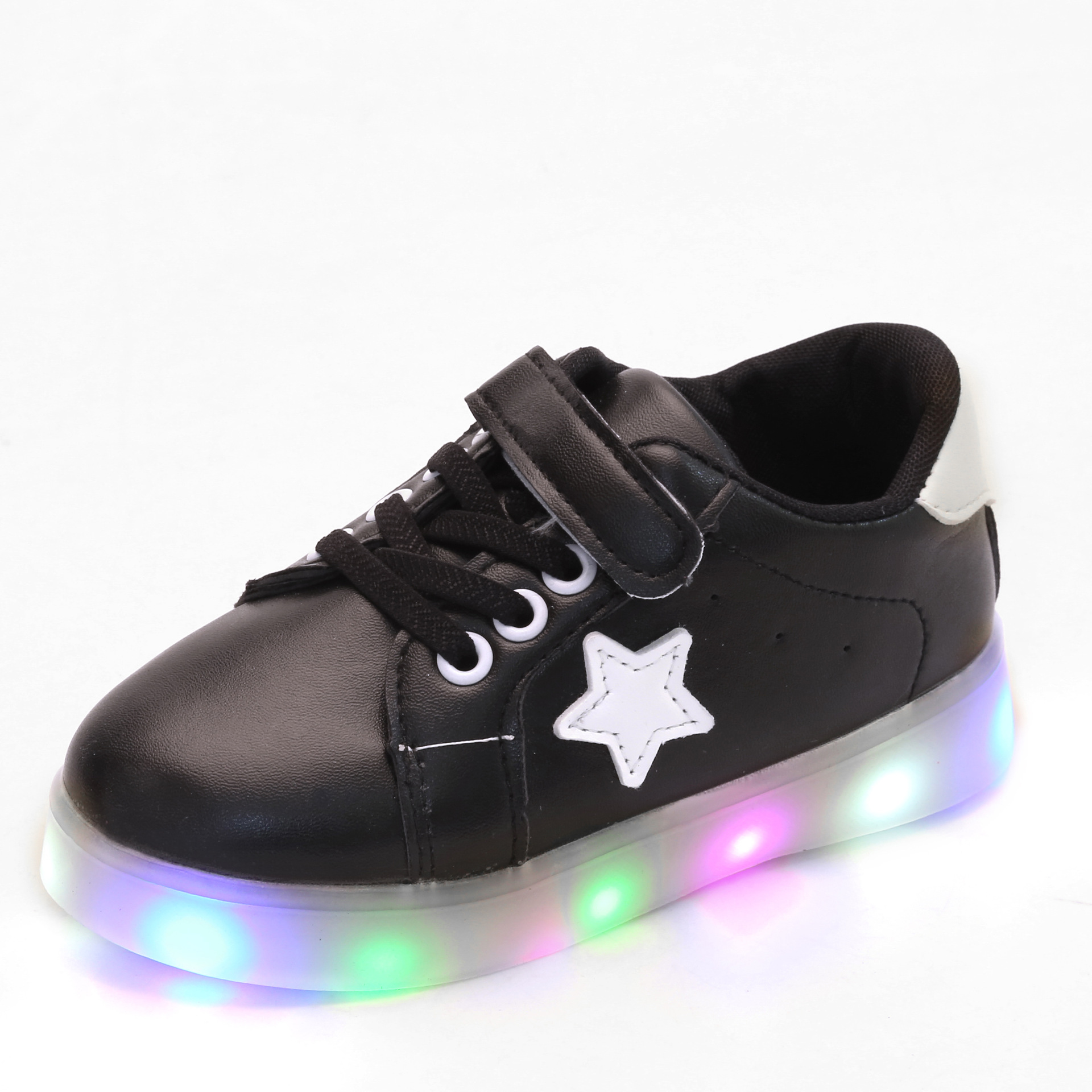 儿童灯鞋宝宝发光鞋春秋款七彩女童led带亮灯男童鞋1-3-6岁