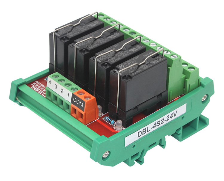 【dbl】4路松下继电器模块2开2闭8a中间继电器组合可定制4s2-24v