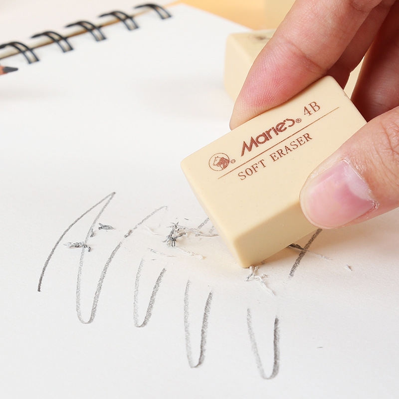 马利c6440绘图橡皮 4b学生美术素描铅笔绘图专用超净不留痕橡皮擦