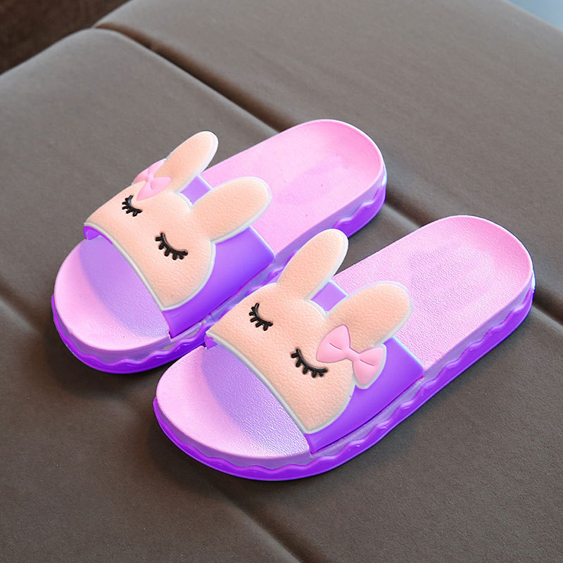 Children's Slippers Summer Female Bathroom Parent-Child Boy Girls Sandals Home Indoor Non-Slip Baby Cute Little Princess