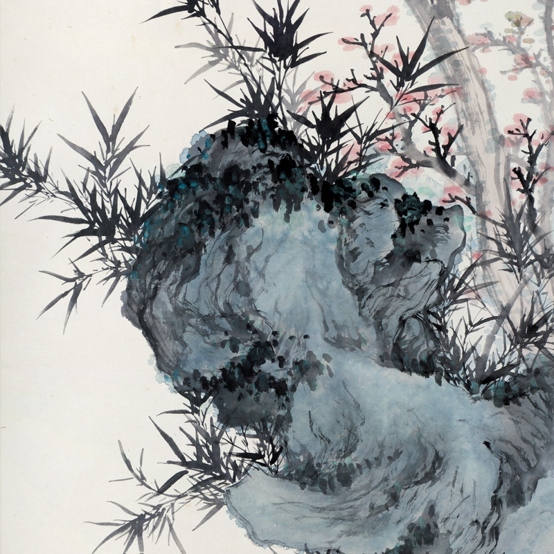 国画画芯批发艺术微喷复制名人字画装裱仿梅花装饰画条幅花鸟画