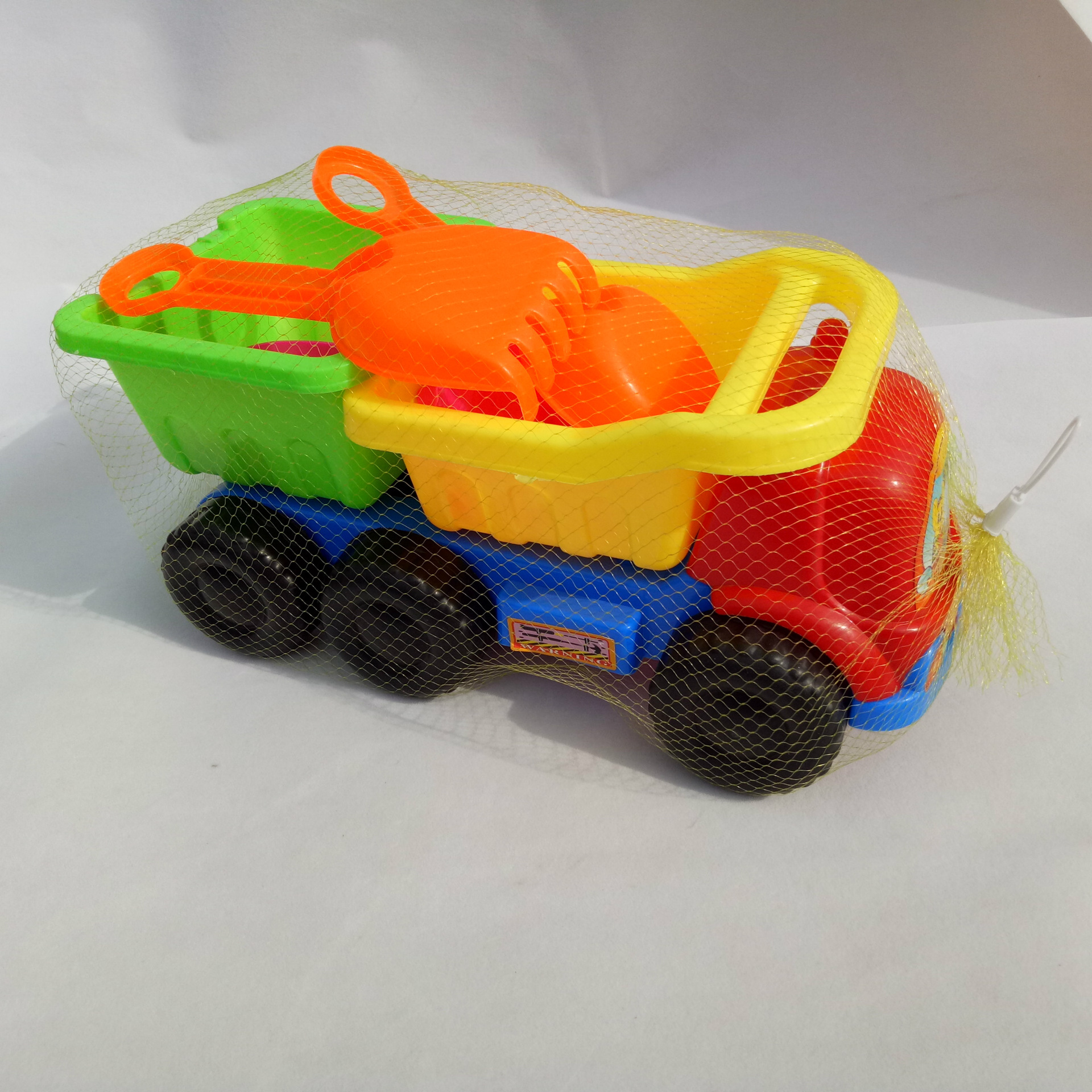 自产自销6516沙滩车玩具双兜沙滩车戏水玩具套装工具