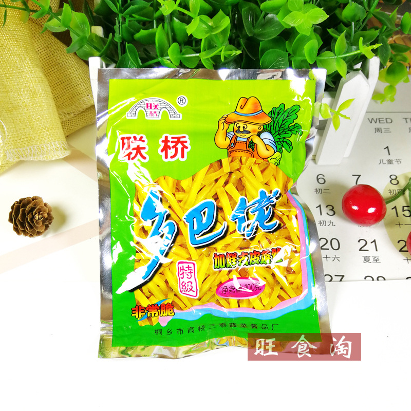 联桥乡巴佬榨菜丝100g*50袋加鲜去皮菜丝整箱批发酱菜下饭菜