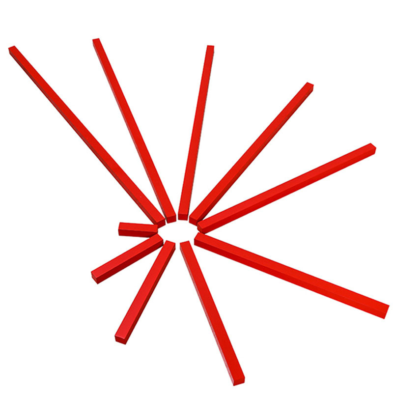 虎天天蒙台梭利蒙特梭利蒙氏早教教具感官益智玩具红棒长棒及底座