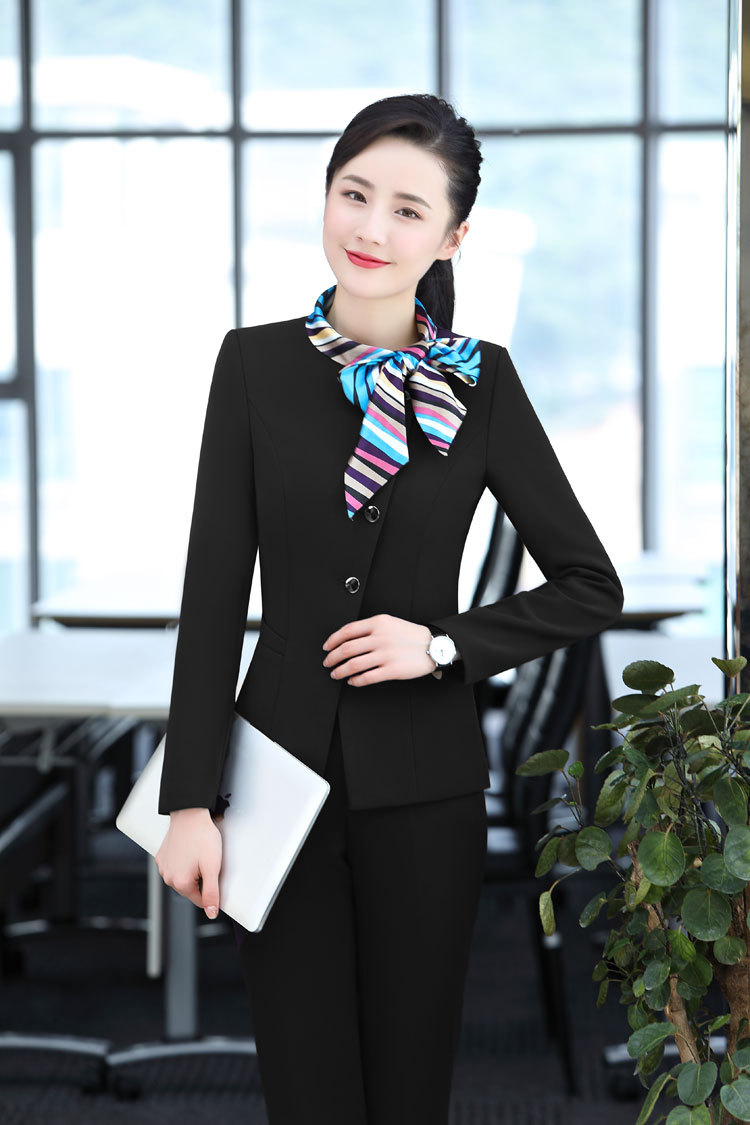 移动公司工作服女制服营业员酒店秋冬装领班前台收银餐厅职业装