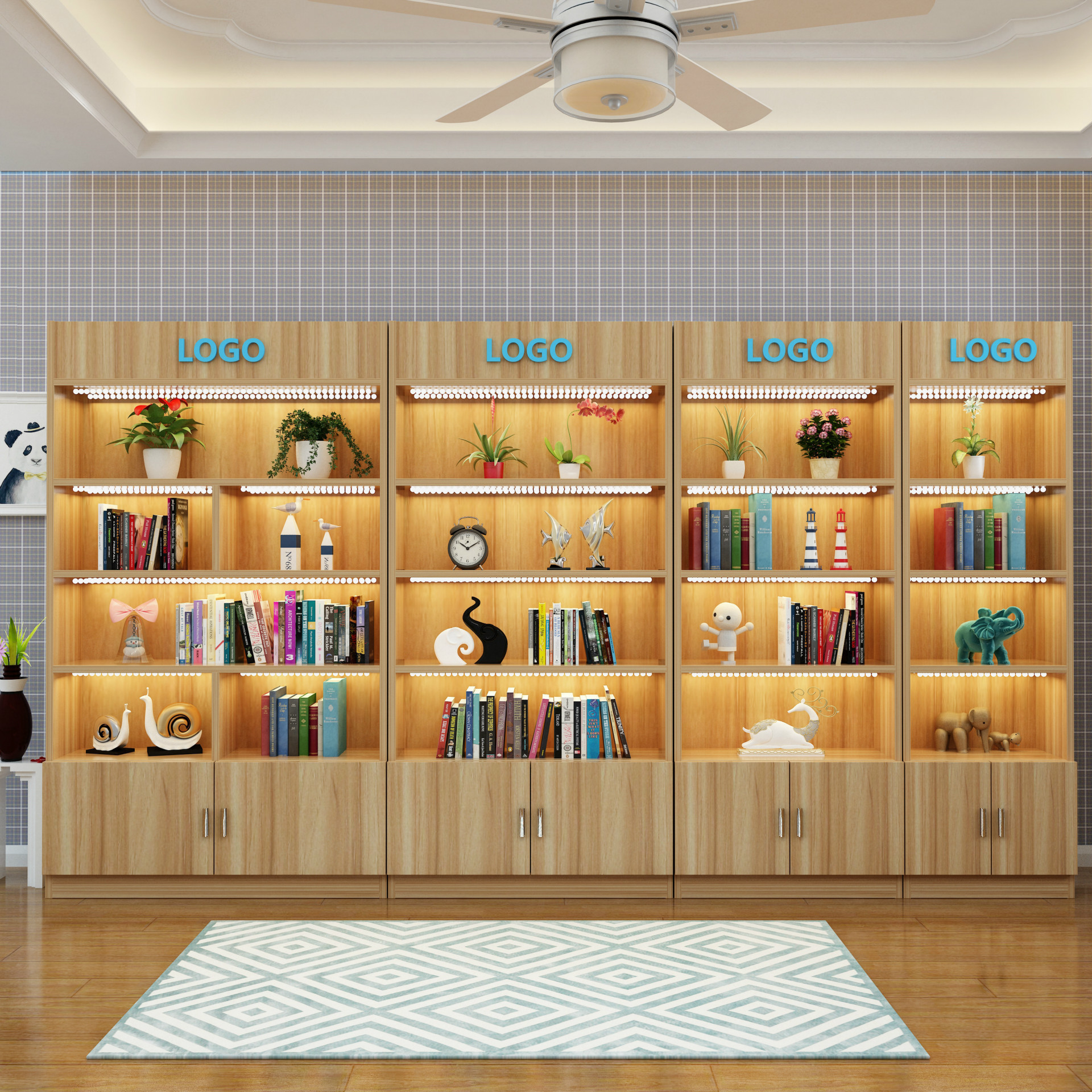 化妆品展示柜货架展示架产品柜包包陈列柜