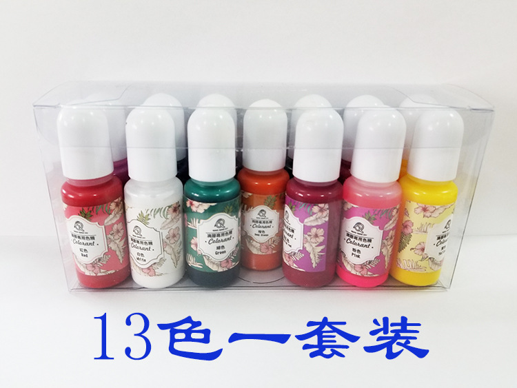 Hot Selling Qiaoqiao Odorless Handmade Resin Oily Color Concentrate DIY UV Crystal Glue High Permeability Color Concentrate Pigment